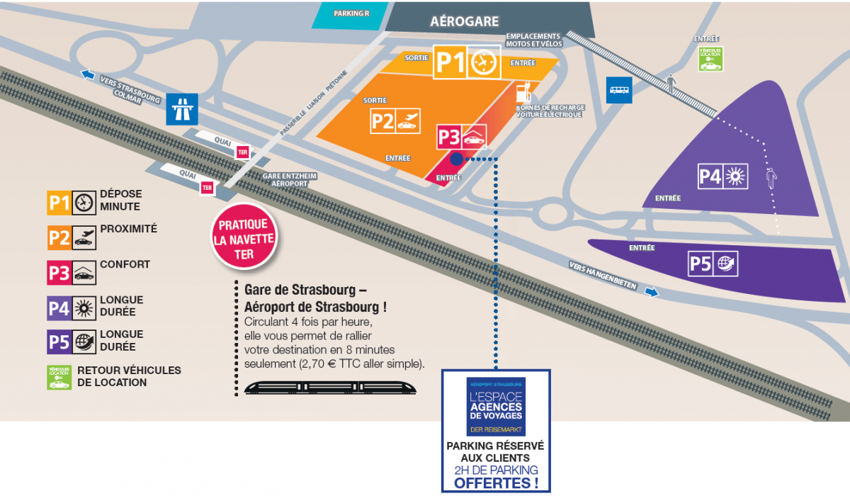 Günstig Parken Flughafen Strassburg Privat www.strasbourg.aeroport.fr