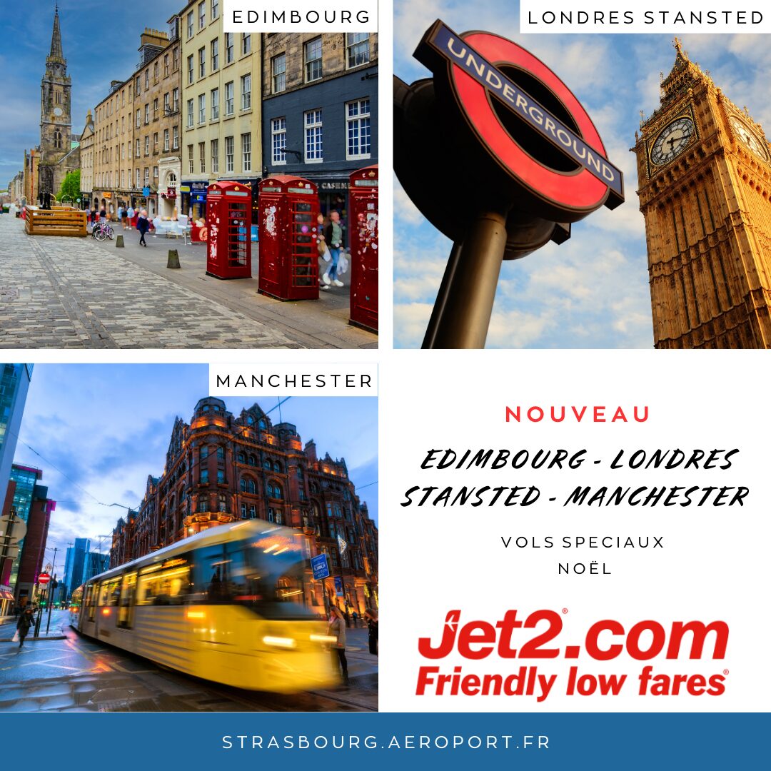 Actualités - NEU : Edinburgh, London Stansted und Manchester